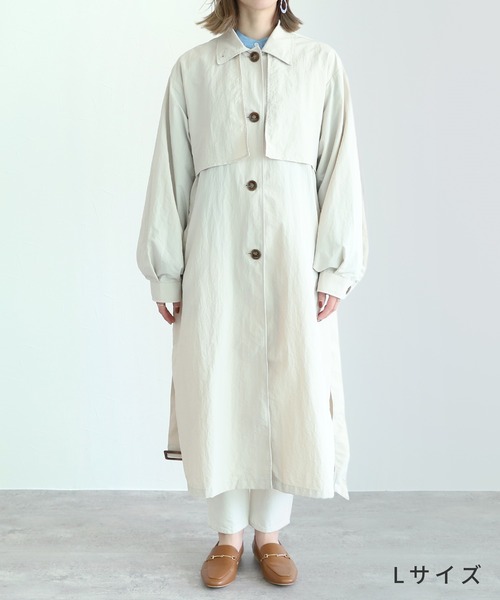 reca（レカ）の「スタンドカラーボリュームスリーブトレンチコート（トレンチコート・レディース・サンドベージュ/ベージュ・L/M）」の15枚目の写真