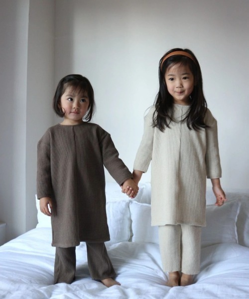 TRUNC（トランクエイティーエイト）の「Child Waffle Setup（セットアップ・キッズ・ブラック/ブラウン/アイボリー・FREE）」の22枚目の写真