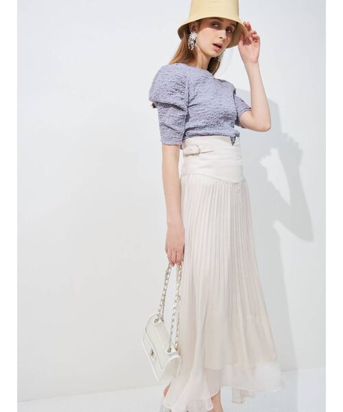 MERCURYDUO（マーキュリーデュオ）の「パワショルシャーリングカットソー（Tシャツ/カットソー・レディース・オフホワイト/ブラック/ラベンダー・FREE）」の11枚目の写真