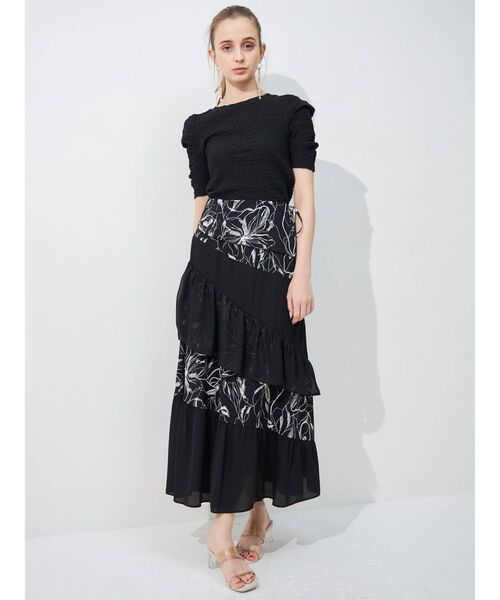 MERCURYDUO（マーキュリーデュオ）の「パワショルシャーリングカットソー（Tシャツ/カットソー・レディース・オフホワイト/ブラック/ラベンダー・FREE）」の15枚目の写真