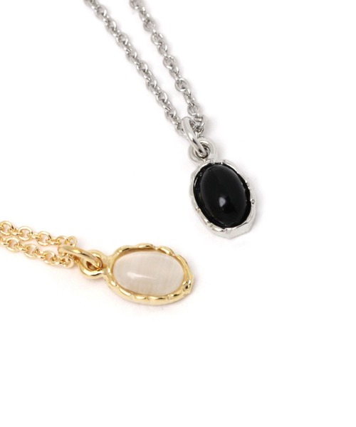 Heather（ヘザー）の「ストーンモチーフネックレス　273674（ネックレス・レディース・ブラック/アイボリー・ONE SIZE）」の5枚目の写真