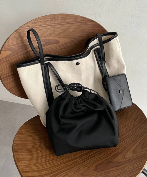 CAPRICIEUX LE'MAGE（カプリシューレマージュ）の「2WAYソフトトートバッグ（トートバッグ・レディース・ベージュ/オフホワイト・FREE）」の18枚目の写真