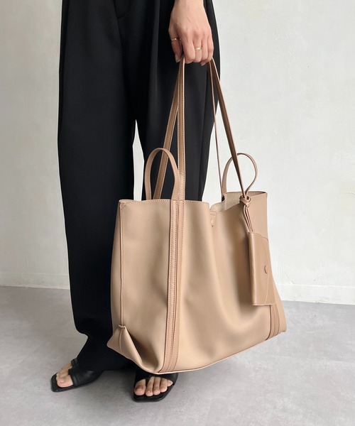 CAPRICIEUX LE'MAGE（カプリシューレマージュ）の「2WAYソフトトートバッグ（トートバッグ・レディース・ベージュ/オフホワイト・FREE）」の19枚目の写真