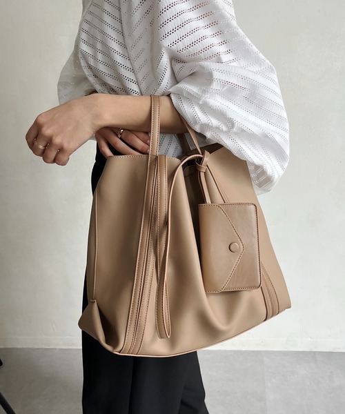 CAPRICIEUX LE'MAGE（カプリシューレマージュ）の「2WAYソフトトートバッグ（トートバッグ・レディース・ベージュ/オフホワイト・FREE）」の20枚目の写真