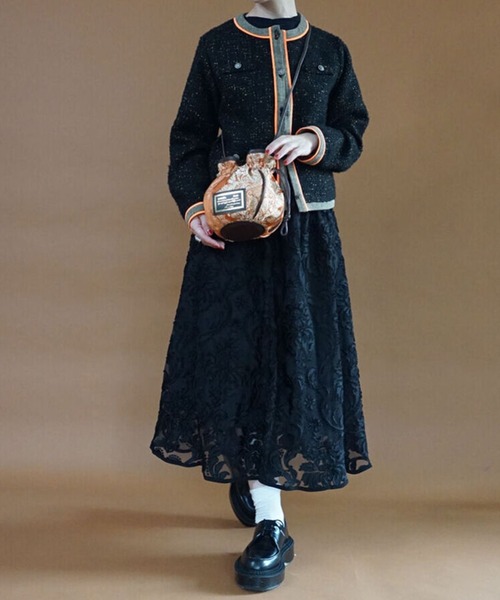 intoxic.（イントキシック）の「DAMASK JACQUARD EGG YOLK エッグヨーク（ショルダーバッグ・レディース・ブラック/オレンジ/ブルー・FREE）」の13枚目の写真