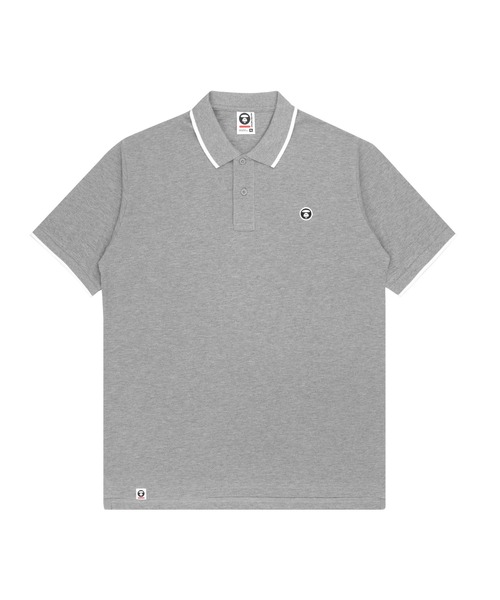 A BATHING APE ポロシャツ ビッグロゴ グレー AAPE BY A BATHING APE（エーエイプバイアベイシングエイプ）の「AAPE