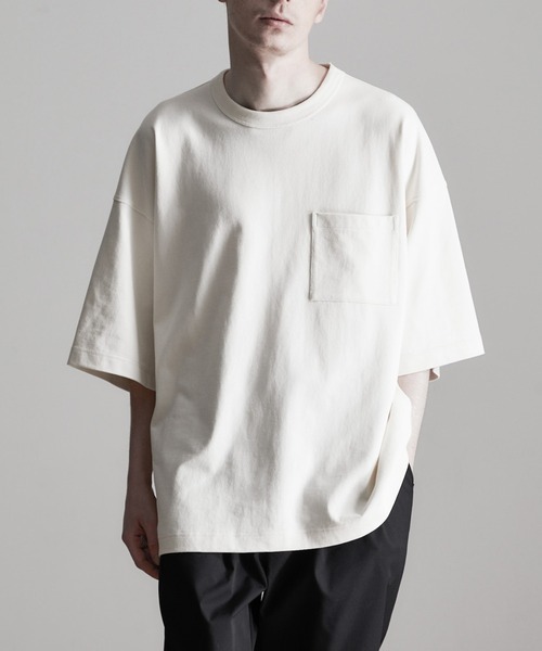 ESPONT(エスポント)の「【ESPONT】organic cotton basic big Tee(Tシャツ/カットソー・メンズ・ブラック/オリーブ/アイボリー・S/M/L)」の2枚目の写真