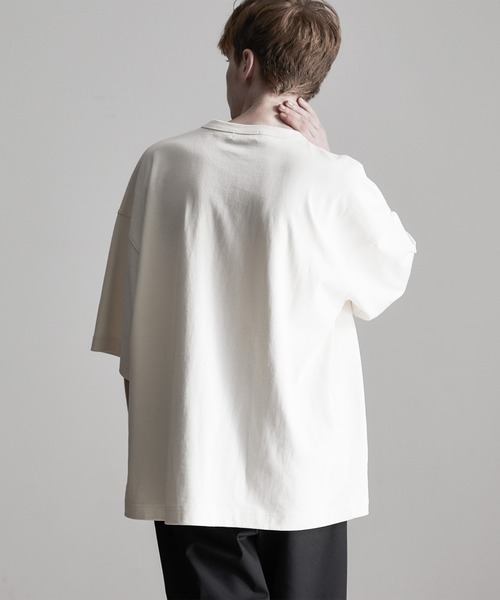 ESPONT(エスポント)の「【ESPONT】organic cotton basic big Tee(Tシャツ/カットソー・メンズ・ブラック/オリーブ/アイボリー・S/M/L)」の4枚目の写真