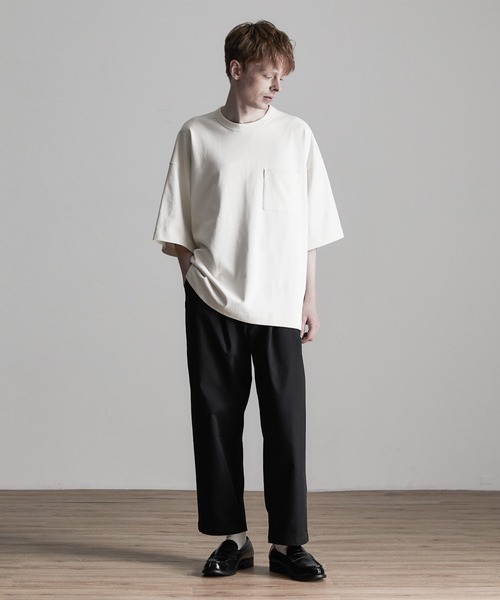 ESPONT(エスポント)の「【ESPONT】organic cotton basic big Tee(Tシャツ/カットソー・メンズ・ブラック/オリーブ/アイボリー・S/M/L)」の15枚目の写真