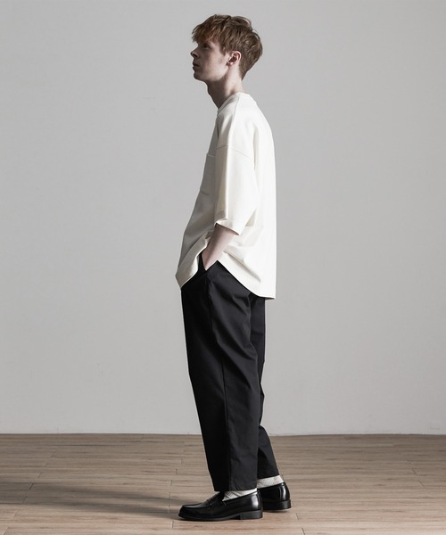 ESPONT(エスポント)の「【ESPONT】organic cotton basic big Tee(Tシャツ/カットソー・メンズ・ブラック/オリーブ/アイボリー・S/M/L)」の17枚目の写真