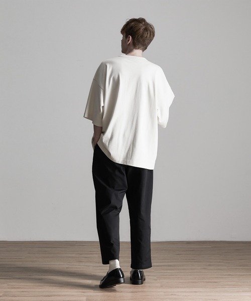 ESPONT(エスポント)の「【ESPONT】organic cotton basic big Tee(Tシャツ/カットソー・メンズ・ブラック/オリーブ/アイボリー・S/M/L)」の19枚目の写真