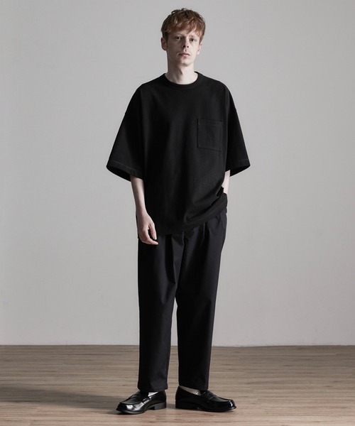 ESPONT(エスポント)の「【ESPONT】organic cotton basic big Tee(Tシャツ/カットソー・メンズ・ブラック/オリーブ/アイボリー・S/M/L)」の22枚目の写真