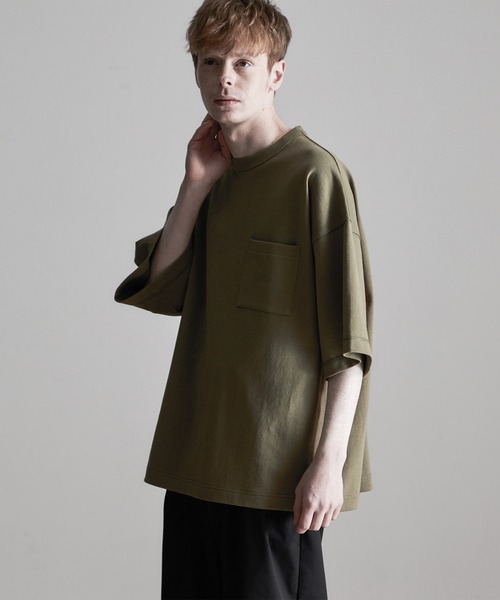 ESPONT(エスポント)の「【ESPONT】organic cotton basic big Tee(Tシャツ/カットソー・メンズ・ブラック/オリーブ/アイボリー・S/M/L)」の9枚目の写真