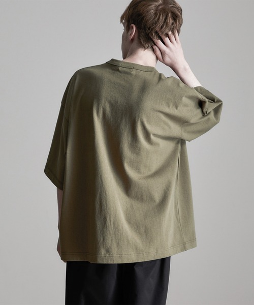 ESPONT(エスポント)の「【ESPONT】organic cotton basic big Tee(Tシャツ/カットソー・メンズ・ブラック/オリーブ/アイボリー・S/M/L)」の11枚目の写真