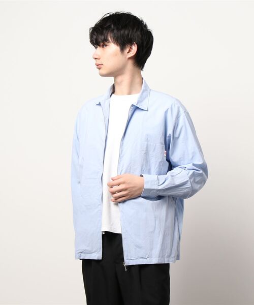 DANTON（ダントン）の「DANTON | ジップアップシャツ MEN（シャツ/ブラウス・メンズ・チャコール/サックスブルー/ベージュ・42/40）」の8枚目の写真