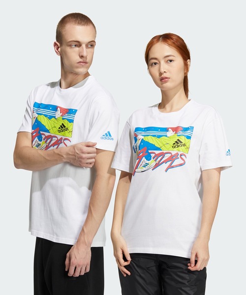 adidas（アディダス）の「東京 オープンソース 半袖Tシャツ / アディダス（ジェンダーニュートラル/メンズ/レディース）（Tシャツ/カットソー・メンズ・ホワイト/ブラック・MEDIUM/LARGE/X-LARGE/XX-LARGE/XXX-LARGE/SMALL/X-SMALL）」の2枚目の写真