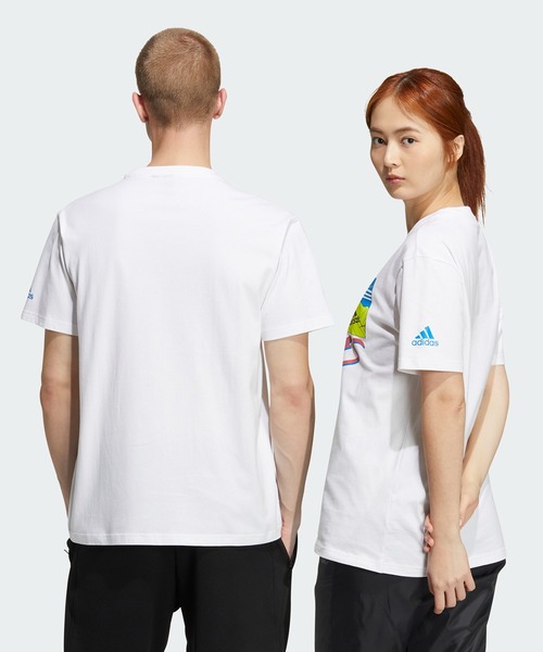 adidas（アディダス）の「東京 オープンソース 半袖Tシャツ / アディダス（ジェンダーニュートラル/メンズ/レディース）（Tシャツ/カットソー・メンズ・ホワイト/ブラック・MEDIUM/LARGE/X-LARGE/XX-LARGE/XXX-LARGE/SMALL/X-SMALL）」の3枚目の写真