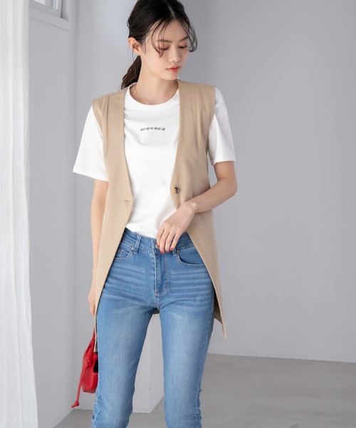 fifth（フィフス）の「フロントロゴTシャツ（Tシャツ/カットソー・レディース・ホワイト/ベージュ・M）」の11枚目の写真