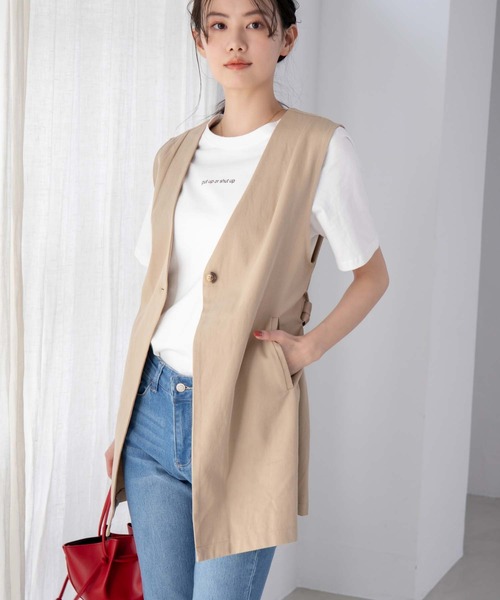 fifth（フィフス）の「フロントロゴTシャツ（Tシャツ/カットソー・レディース・ホワイト/ベージュ・M）」の8枚目の写真