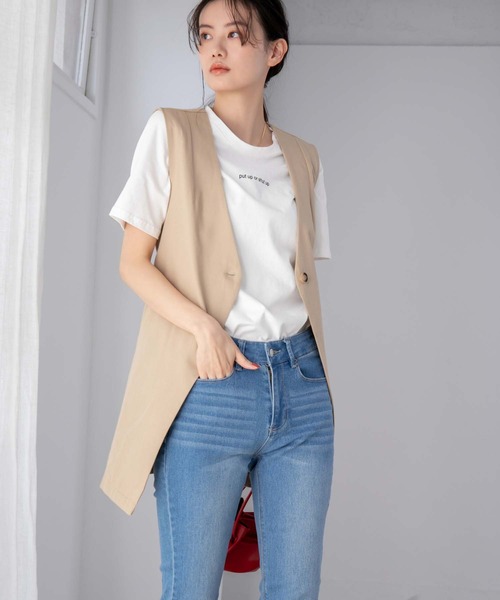 fifth（フィフス）の「フロントロゴTシャツ（Tシャツ/カットソー・レディース・ホワイト/ベージュ・M）」の9枚目の写真