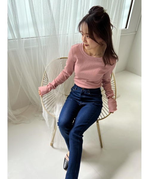 JUMELLE(ジュメロ)の「シャーリングカットソー(Tシャツ/カットソー・レディース・ホワイト/ピンク・FREE)」の20枚目の写真