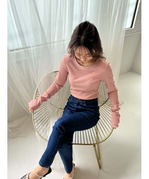 JUMELLE(ジュメロ)の「シャーリングカットソー(Tシャツ/カットソー・レディース・ホワイト/ピンク・FREE)」の21枚目の写真