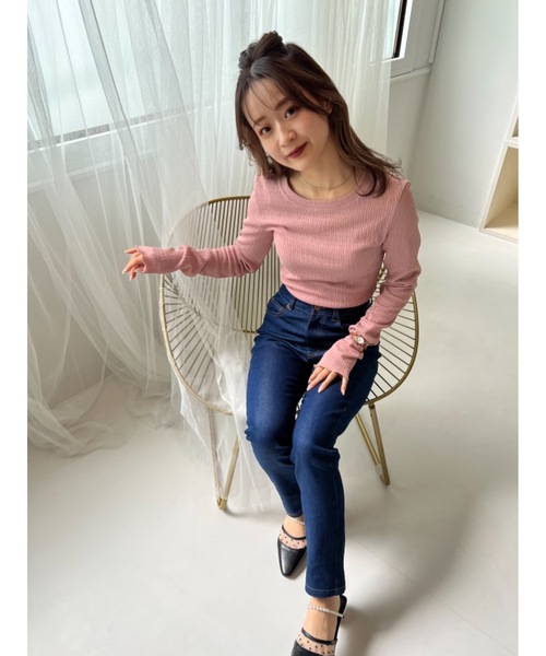JUMELLE(ジュメロ)の「シャーリングカットソー(Tシャツ/カットソー・レディース・ホワイト/ピンク・FREE)」の22枚目の写真