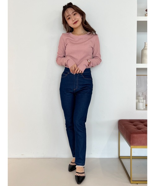 JUMELLE(ジュメロ)の「シャーリングカットソー(Tシャツ/カットソー・レディース・ホワイト/ピンク・FREE)」の4枚目の写真
