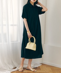 Lamoa | Lamoa/ロングシャツ ルーズ ワンピース(シャツワンピース)