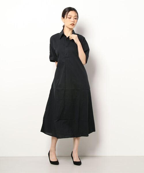 Lamoa（ラモア）の「Lamoa/ロングシャツ ルーズ ワンピース（シャツワンピース・レディース・ホワイト/ブラック/ブルー・FREE）」の11枚目の写真