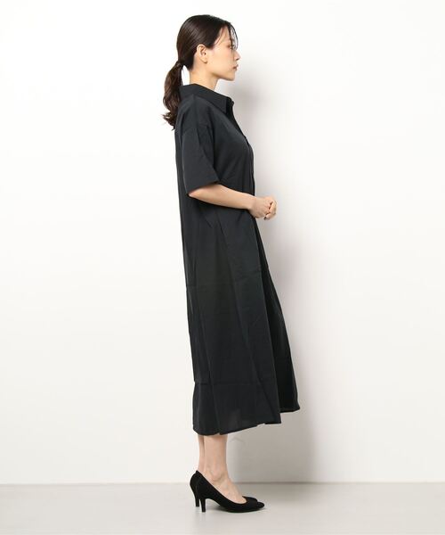 Lamoa（ラモア）の「Lamoa/ロングシャツ ルーズ ワンピース（シャツワンピース・レディース・ホワイト/ブラック/ブルー・FREE）」の13枚目の写真