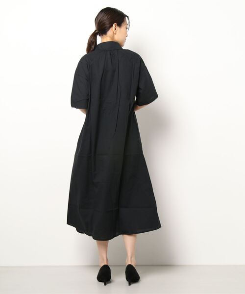 Lamoa（ラモア）の「Lamoa/ロングシャツ ルーズ ワンピース（シャツワンピース・レディース・ホワイト/ブラック/ブルー・FREE）」の14枚目の写真