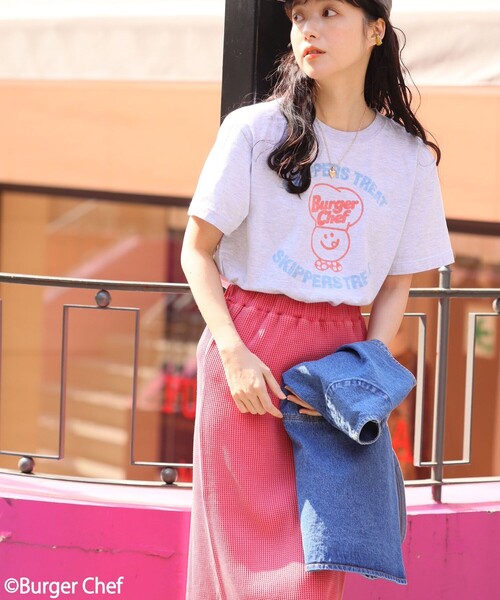 FREAK'S STORE（フリークスストア）の「Burger Chef Skipper Treat T-shirt/バーガーシェフスキッパートリートTシャツ（Tシャツ/カットソー・レディース・ホワイト/グレー・ﾌﾘ-）」の16枚目の写真