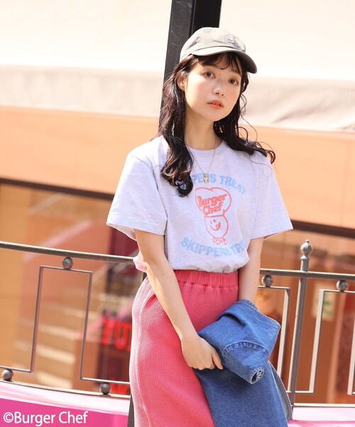 FREAK'S STORE（フリークスストア）の「Burger Chef Skipper Treat T-shirt/バーガーシェフスキッパートリートTシャツ（Tシャツ/カットソー・レディース・ホワイト/グレー・ﾌﾘ-）」の7枚目の写真