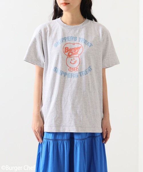 FREAK'S STORE（フリークスストア）の「Burger Chef Skipper Treat T-shirt/バーガーシェフスキッパートリートTシャツ（Tシャツ/カットソー・レディース・ホワイト/グレー・ﾌﾘ-）」の9枚目の写真