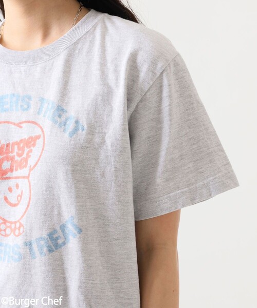 FREAK'S STORE（フリークスストア）の「Burger Chef Skipper Treat T-shirt/バーガーシェフスキッパートリートTシャツ（Tシャツ/カットソー・レディース・ホワイト/グレー・ﾌﾘ-）」の8枚目の写真