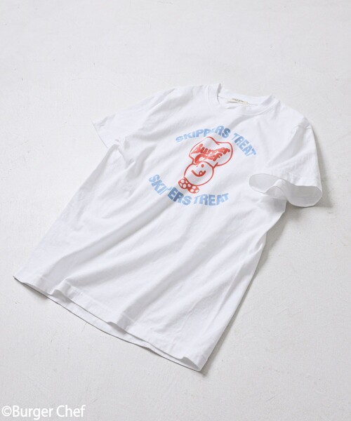 FREAK'S STORE（フリークスストア）の「Burger Chef Skipper Treat T-shirt/バーガーシェフスキッパートリートTシャツ（Tシャツ/カットソー・レディース・ホワイト/グレー・ﾌﾘ-）」の10枚目の写真