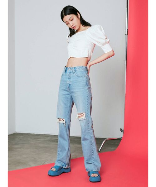 EMODA（エモダ）の「バルキーウェッジサンダル（サンダル・レディース・ブルー/ブラック/ホワイト・LARGE/MEDIUM/SMALL）」の11枚目の写真