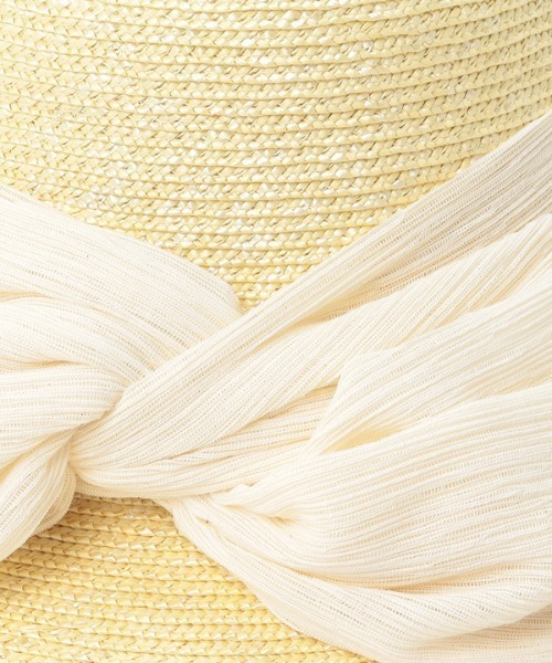 EIMY ISTOIRE（エイミーイストワール）の「リップルリボンカサブランカ（ハット・レディース・ホワイト/ネイビー/ブラック/ブラウン・FREE）」の15枚目の写真