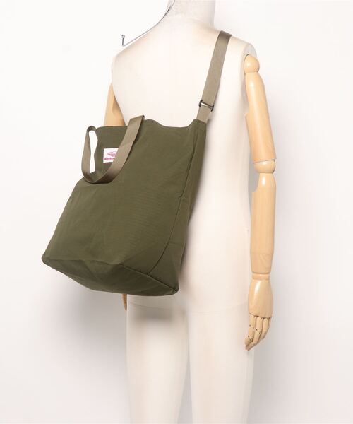 Battenwear(バテンウエア)の「【Battenwear/バテンウェア】米国製パッカブルコットントート/Packable Tote(トートバッグ・メンズ・ストーン/オリーブドラブ/ブルー系その他・ONE SIZE)」の6枚目の写真