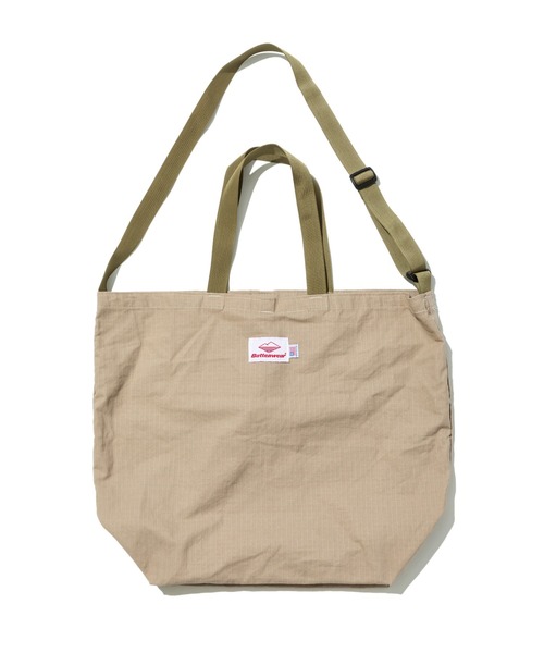 Battenwear(バテンウエア)の「【Battenwear/バテンウェア】米国製パッカブルコットントート/Packable Tote(トートバッグ・メンズ・ストーン/オリーブドラブ/ブルー系その他・ONE SIZE)」の2枚目の写真