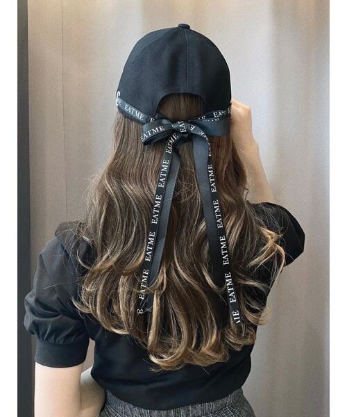 EATME（イートミー）の「ダブルリボンキャップ（キャップ・レディース・ブラック・FREE）」の3枚目の写真