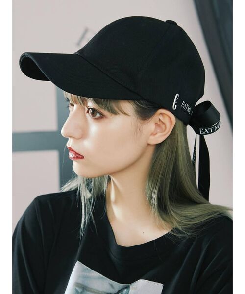 EATME（イートミー）の「ダブルリボンキャップ（キャップ・レディース・ブラック・FREE）」の6枚目の写真
