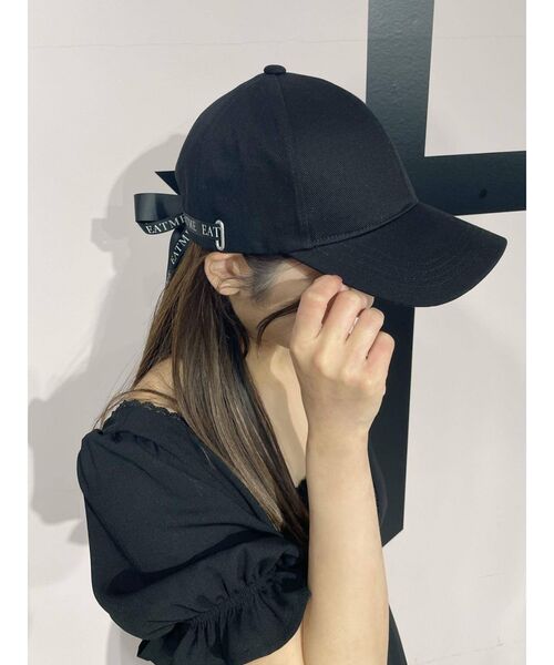 EATME（イートミー）の「ダブルリボンキャップ（キャップ・レディース・ブラック・FREE）」の8枚目の写真