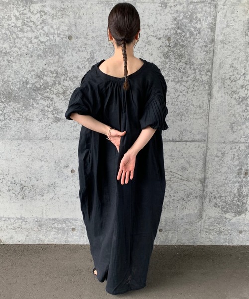 select MOCA by son(セレクトモカバイソン)の「2wayコットンギャザーワンピース(ワンピース・レディース・ホワイト/ブラック/カーキ・FREE)」の6枚目の写真