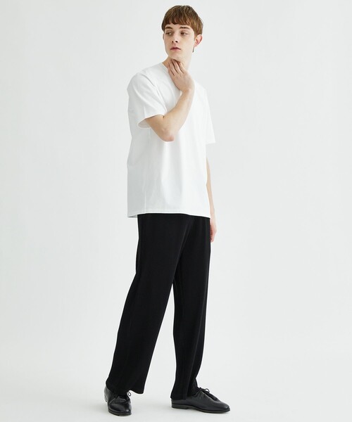 ATTACHMENT（アタッチメント）の「STUDIOUS別注 GIZA SILKY S/S TEE（Tシャツ/カットソー・メンズ・ホワイト/ブラック/ダークグリーン・1/2/3/4）」の4枚目の写真