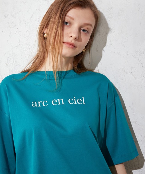 LE SOUK HOLIDAY(ルスークホリデー)の「モックネックロゴTシャツ(Tシャツ/カットソー・レディース・ブラック/オフホワイト/グリーン・M/L)」の15枚目の写真