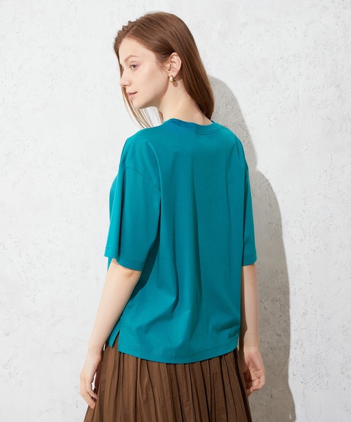 LE SOUK HOLIDAY(ルスークホリデー)の「モックネックロゴTシャツ(Tシャツ/カットソー・レディース・ブラック/オフホワイト/グリーン・M/L)」の17枚目の写真