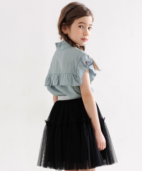 Bee des Bee(ビーデスビー)の「ノースリーブブラウス(シャツ/ブラウス・キッズ・ブルー/ホワイト/グレー・110cm/100cm/120cm/130cm/140cm/150cm)」の4枚目の写真