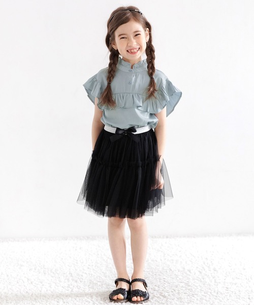 Bee des Bee(ビーデスビー)の「ノースリーブブラウス(シャツ/ブラウス・キッズ・ブルー/ホワイト/グレー・110cm/100cm/120cm/130cm/140cm/150cm)」の6枚目の写真